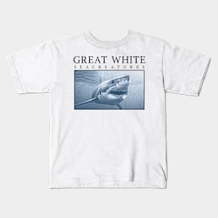 Shark White Kids T-Shirt